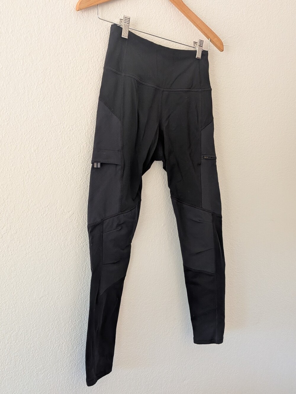 Prana Rockland Leggings Black Cargo Pocket Hiking Climbing Athletic Size S - Picture 2 of 9
